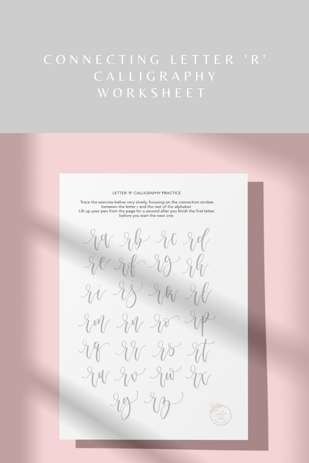Worksheet calligraphy sale